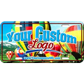 Full Color Dye Sublimated Embossed Aluminum License Plate